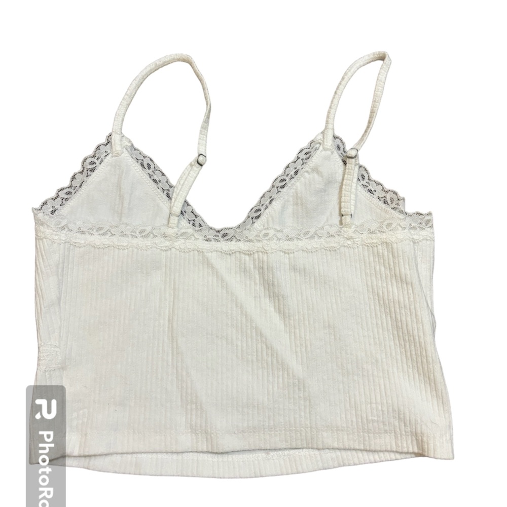 White Aeropostale Crop Top Size M Never Worn - Picture 2 of 3
